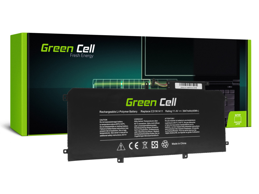 Green Cell Laptop akkumulátor C31N1411 Asus ZenBook UX305C UX305CA UX305F UX305FA Green Cell Laptop akkumulátor C31N1411 Asus ZenBook UX305C UX305CA UX305F UX305FA