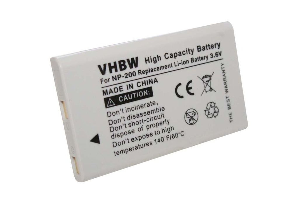 Videokamera akkumulátor Minolta NP-200-hoz - 700 mAh 3,7 V Li-Ion Videokamera akkumulátor Minolta NP-200-hoz - 700 mAh 3,7 V Li-Ion