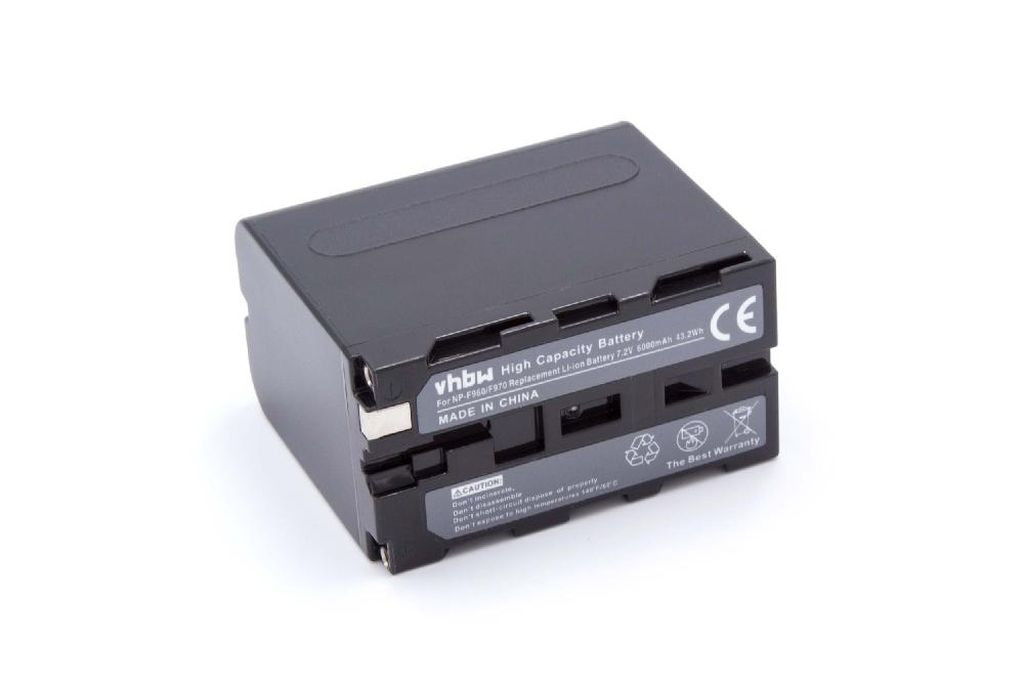 Videokamera akkumulátor Sony NP-F930, NP-F950, NP-F950/B, NP-F930/B - 6000 mAh 7,2 V Li-Ion