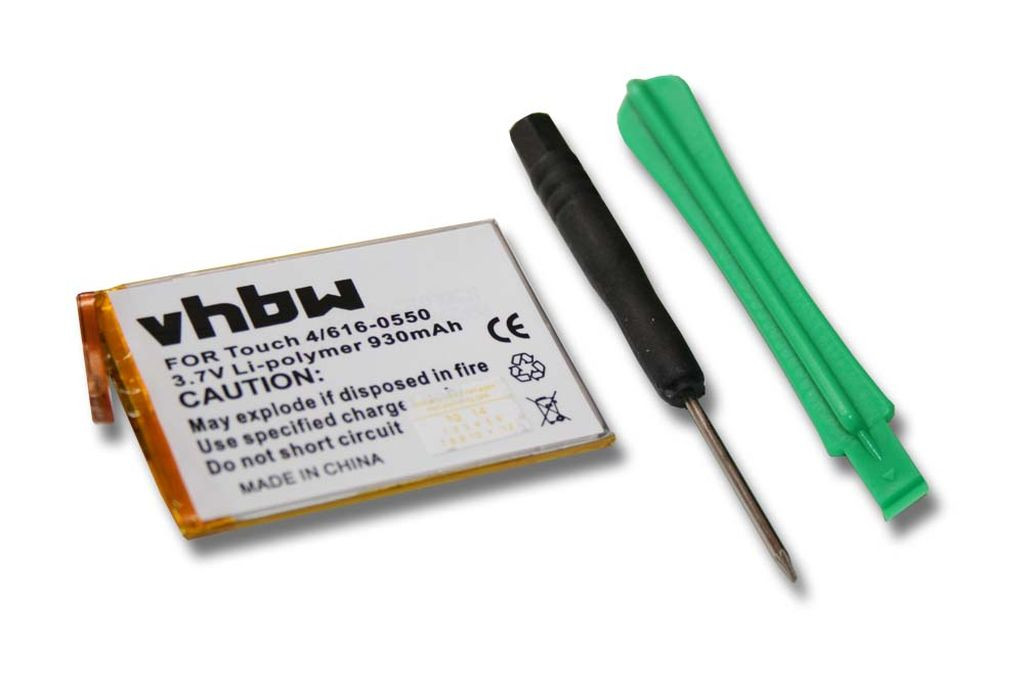 VHBW MP3-lejátszó akku Apple 616-0551, 616-0552, 616-0550 - 930 mAh 3,7 V Li-polimer