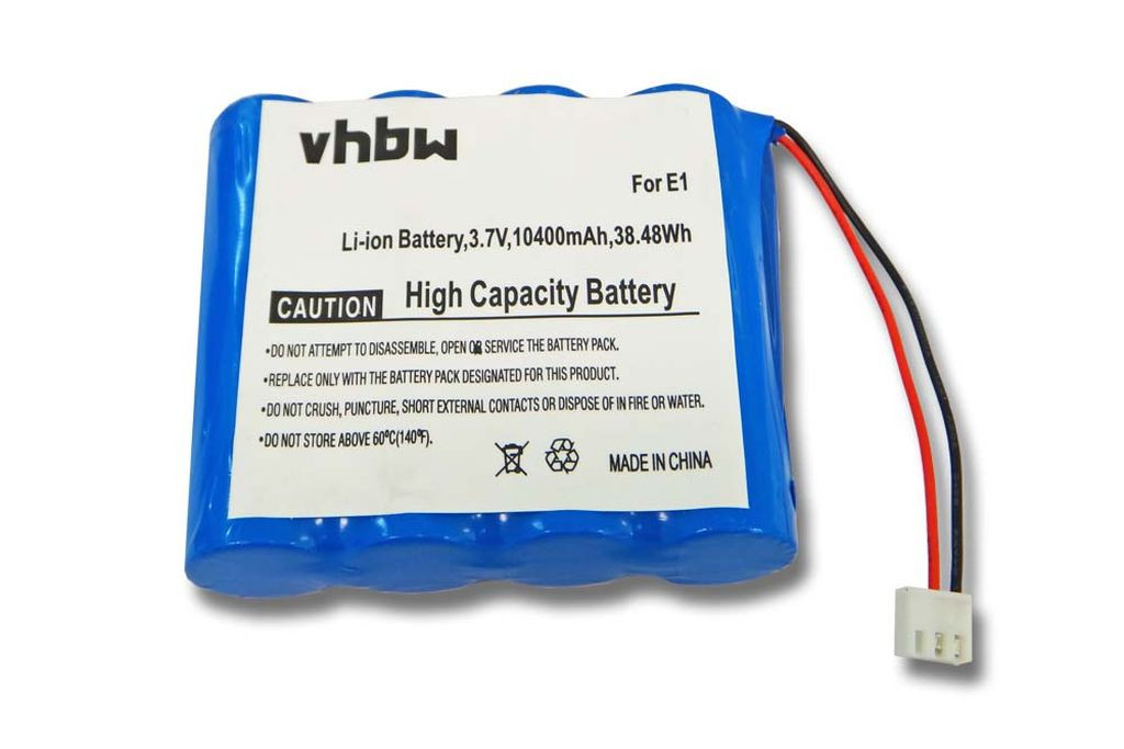 VHBW DAB rádió akku a Pure E1-hez - 10400 mAh 3,7 V Li-Ion
