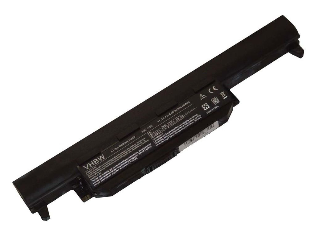 VHBW Notebook akkumulátor Asus A33-K55, A32-K55, A41-K55 - 4400 mAh 11,1 V Li-Ion, fekete VHBW Notebook akkumulátor Asus A33-K55, A32-K55, A41-K55 - 4400 mAh 11,1 V Li-Ion, fekete