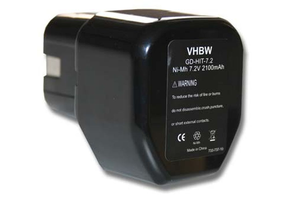 VHBW Elektromos kéziszerszámgép akkumulátor Hitachi EB712S, 325292, EB714S – 2100 mAh, 7,2 V, NiMH
