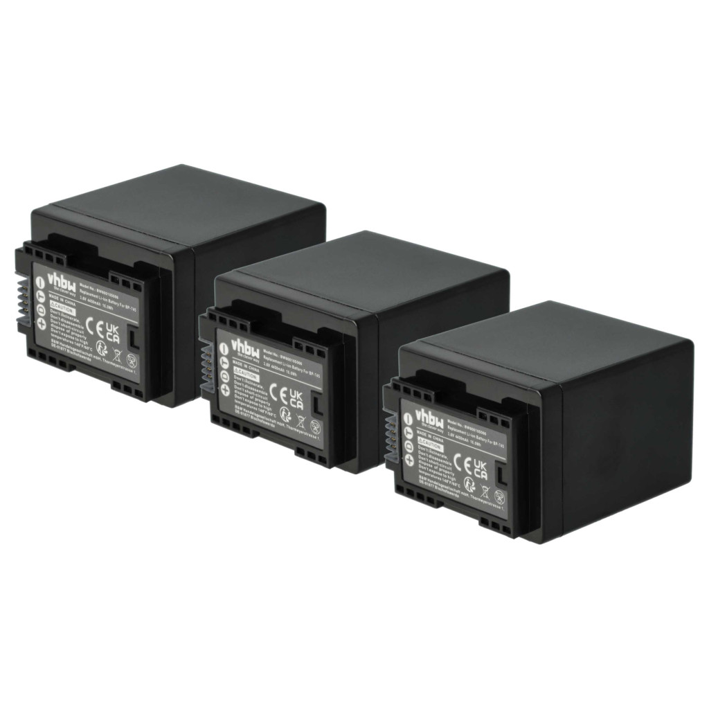 VHBW Videokamera Akkumulátor Canon BP-745, BP-727 - 4450 mAh 3,6 V Li-Ion
