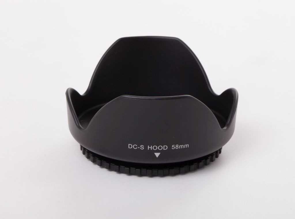 VHBW 58 mm-es Napellenző - Lencse Árnyékoló, Fekete, Tulipán Alakú