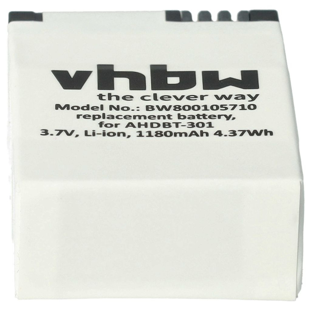 Videokamera elem GoPro AHDBT-201-hez - 1180 mAh 3,7 V Li-polimer