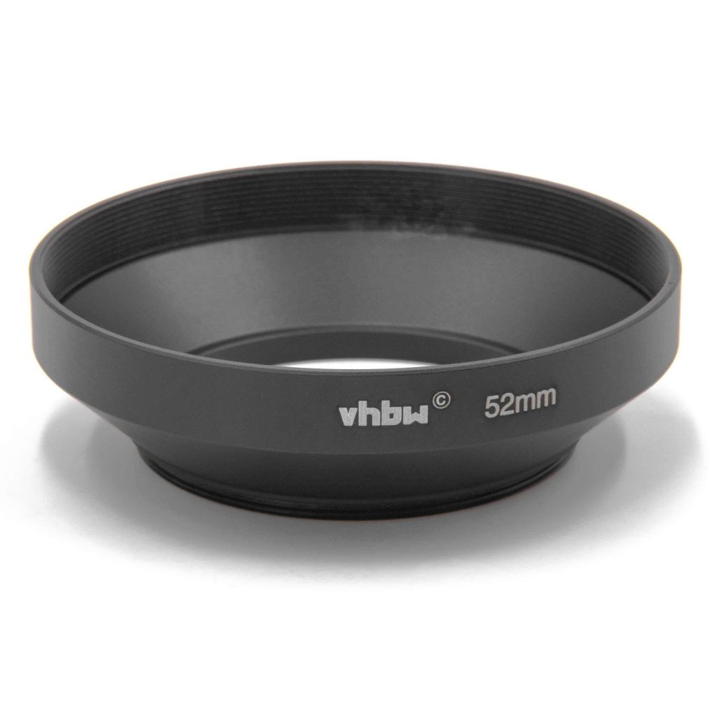 VHBW 52 mm-es objektív napellenző - széles látószögű, fekete, kerek