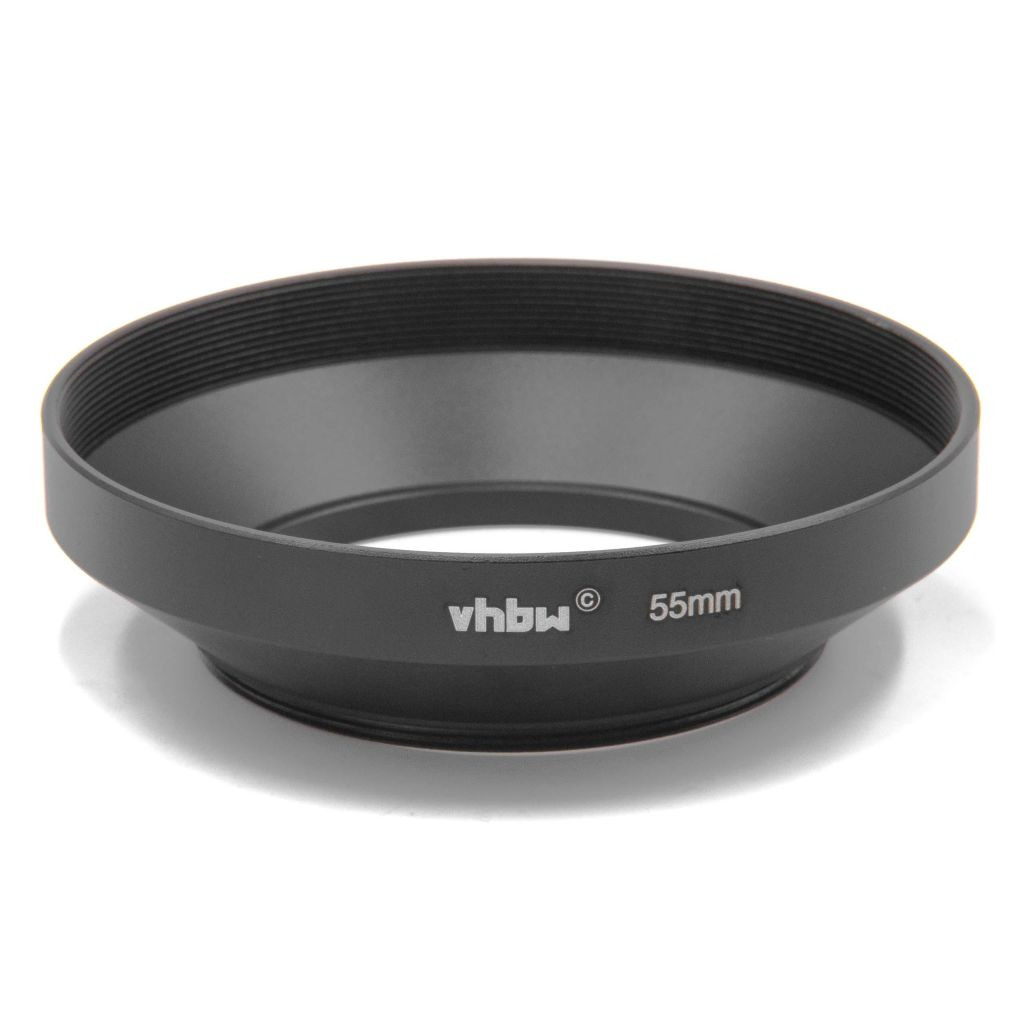 VHBW 55 mm-es Napellenző - Széles Látószögű Objektívárnyékoló, Fekete, Kerek