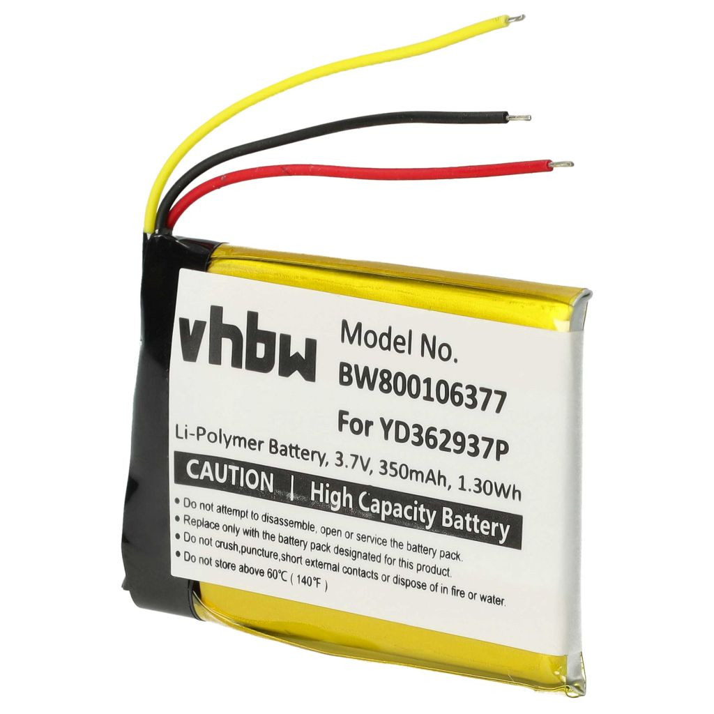 VHBW GoPro YD362937P Távirányító Elem - 350 mAh 3,7 V Li-polimer