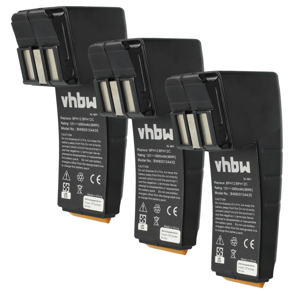 VHBW Elektromos szerszám akkumulátor Festo Festool 487512, 486831, 488438, 487701 - 3000 mAh 12 V NiMH