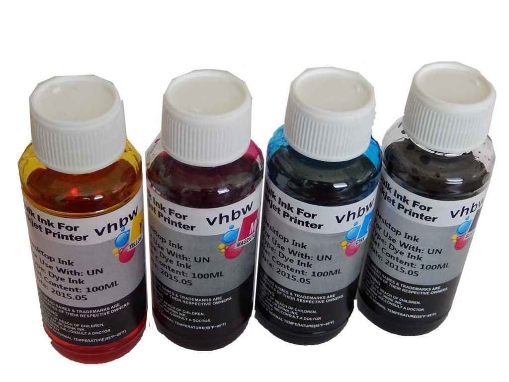 VHBW 4x Tinta, Többszínű, Canon HP, 100 ml VHBW 4x Tinta, Többszínű, Canon HP, 100 ml