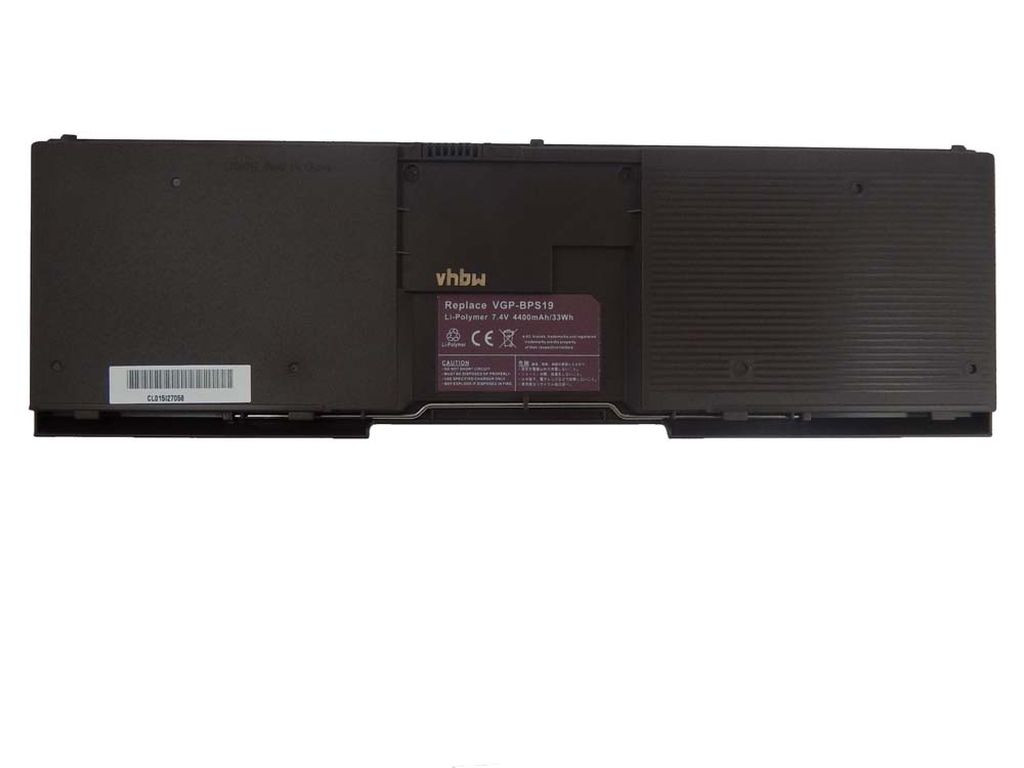 VHBW Notebook akkumulátor Sony VGP-BPS19, VGP-BPL19-hez - 4400 mAh 7,4 V Li-polimer, barna