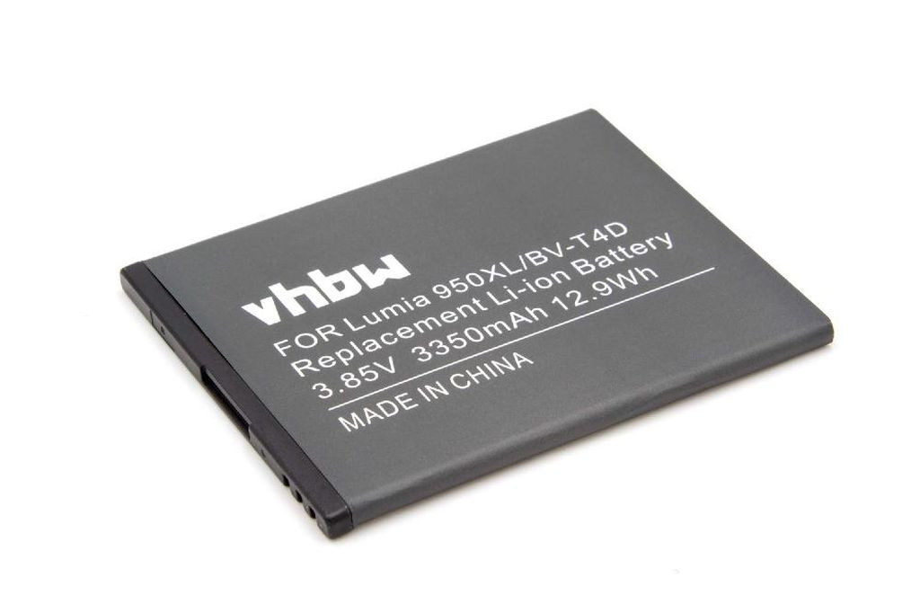 VHBW Mobiltelefon akkumulátor Microsoft / Nokia BV-T4D - 2950 mAh 3,9 V Li-Ion - Okostelefon akkumulátor