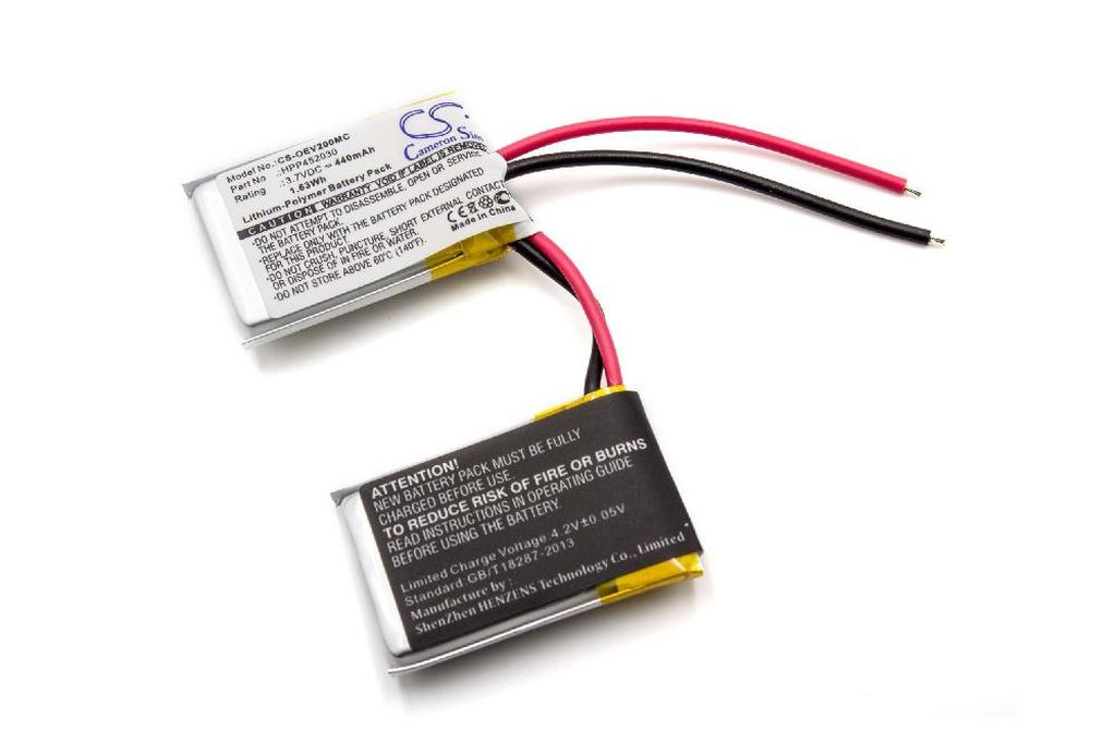 Videokamera akkumulátor HPP452030-hoz - 440 mAh 3,7 V Li-polimer Videokamera akkumulátor HPP452030-hoz - 440 mAh 3,7 V Li-polimer