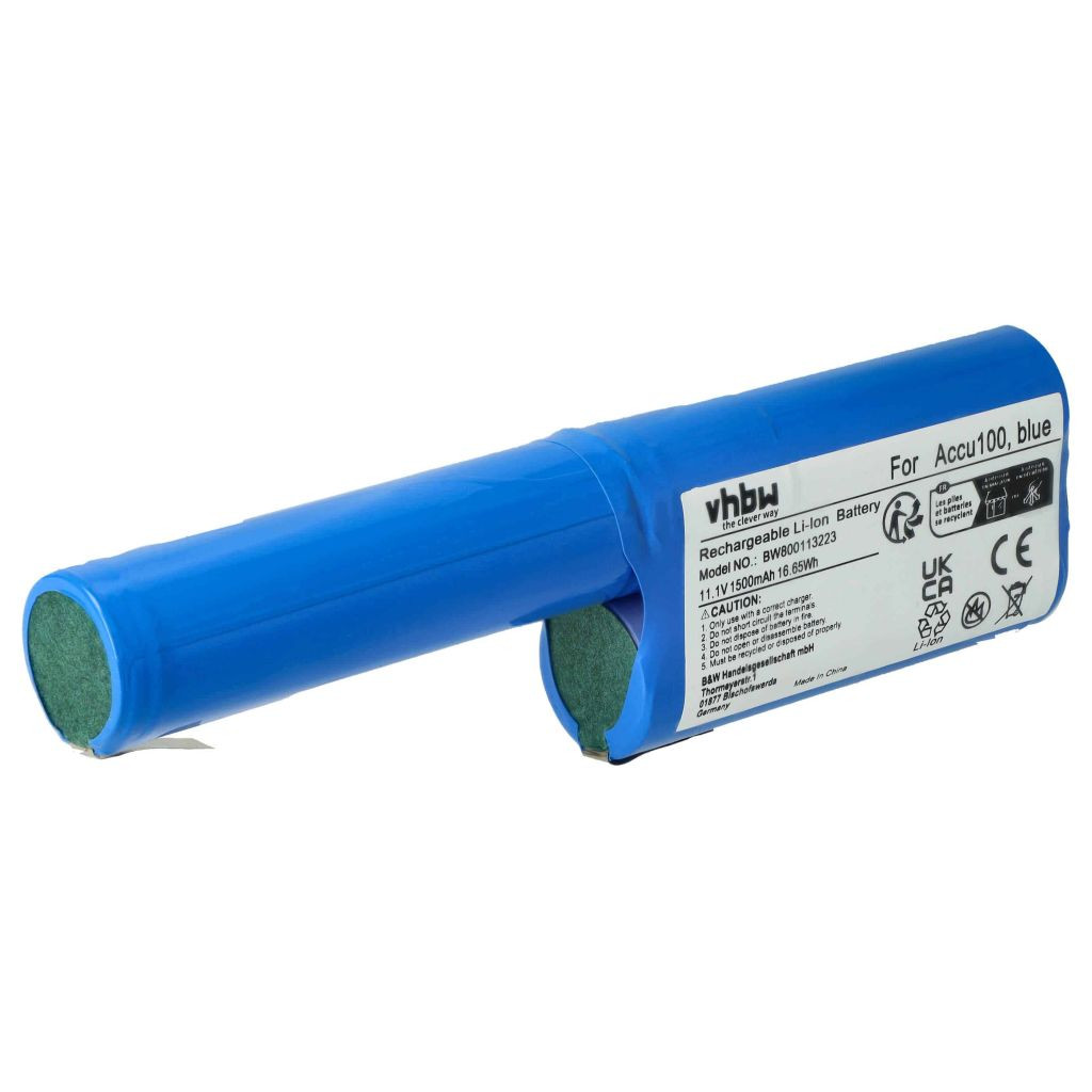 VHBW Fűnyíró Akkumulátor Gardena Accu100 - 1500mAh 10,8V Li-Ion, Kék
