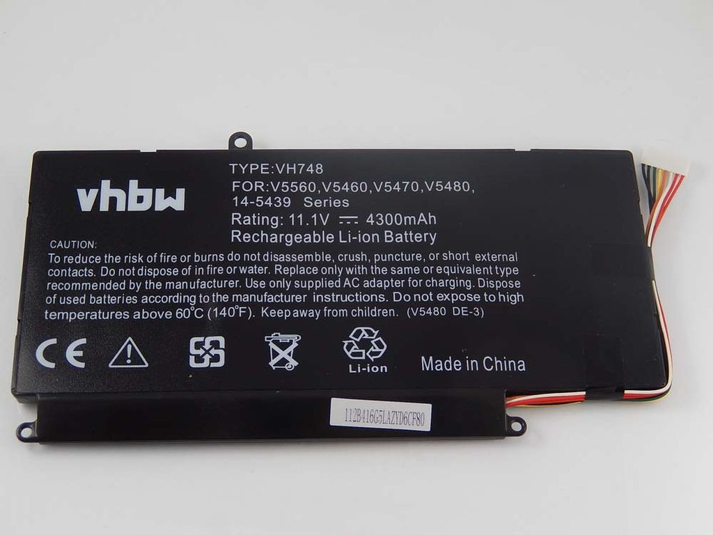 VHBW Notebook akkumulátor Dell VH748, DXR10-hez – 4300 mAh 11,1 V Li-Ion, fekete