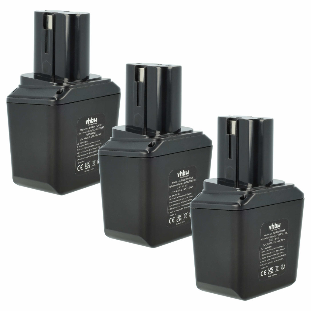 VHBW Elektromos szerszám akkumulátor 2 607 335 180, 2 607 335 021 - 2100 mAh 12 V NiMH