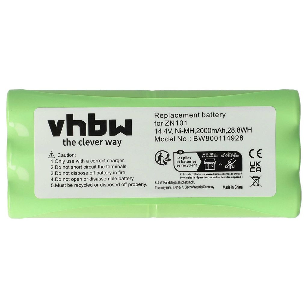 VHBW Akkumulátor Dirt Devil R1-L051B, 0606004 - 2000 mAh, 14,4 V, NiMH számára VHBW Akkumulátor Dirt Devil R1-L051B, 0606004 - 2000 mAh, 14,4 V, NiMH számára