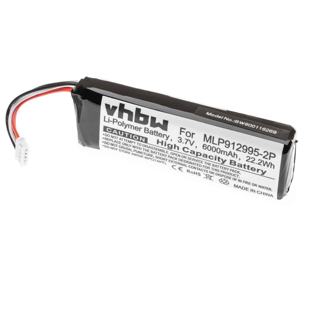 VHBW Akkumulátor JBL MLP912995-2P JBL hangszórót - Li-polimer 6000 mAh