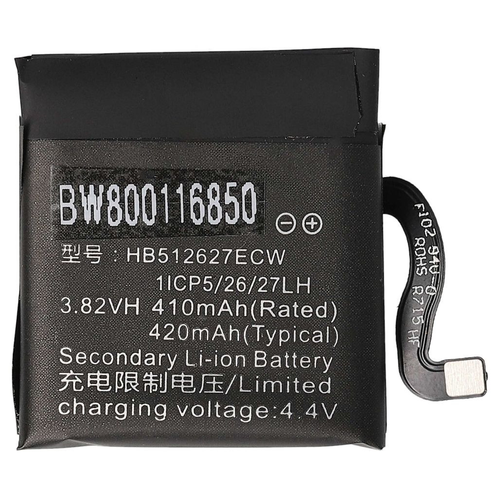VHBW Huawei HB512627ECW Okosóra Akkumulátor, 1ICP5/26/27 - 410mAh 3,8V Li-polimer