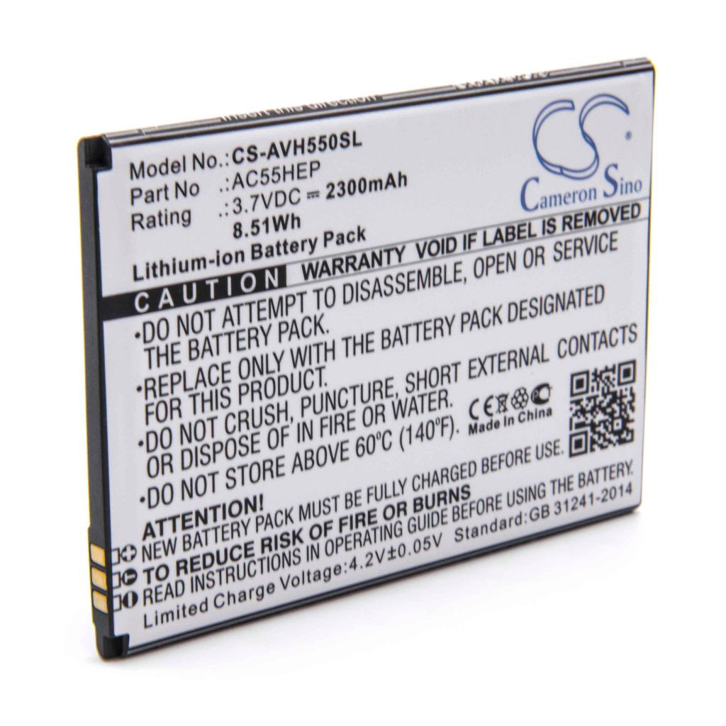 VHBW Mobiltelefon akkumulátor Archos BSF20, AC55HEP - 2300 mAh 3,7 V Li-Ion - Okostelefon akkumulátor
