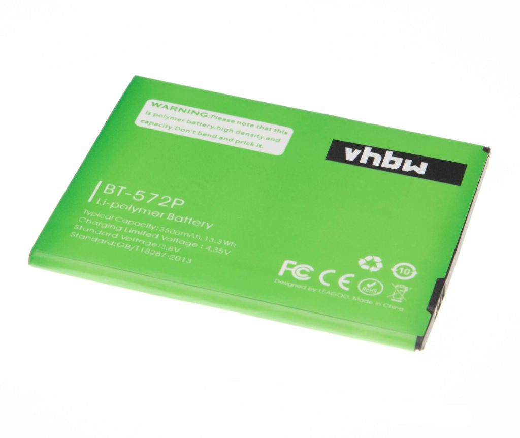 VHBW Mobiltelefon akkumulátor Leagoo BT-572P - 2000 mAh 3,8 V Li-Ion - Okostelefon akkumulátor
