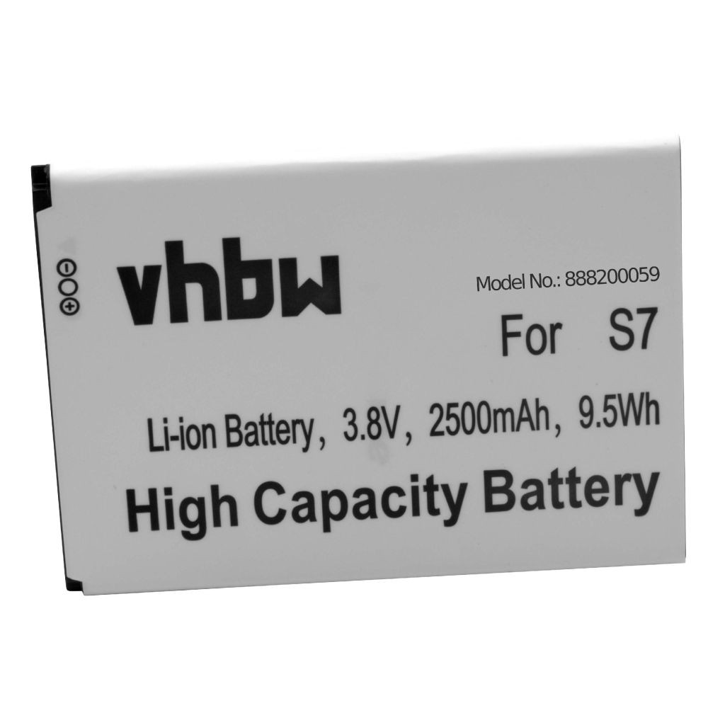 VHBW Mobiltelefon akkumulátor Ulefone S7-hez - 2500 mAh 3,8 V Li-Ion - Okostelefon akkumulátor