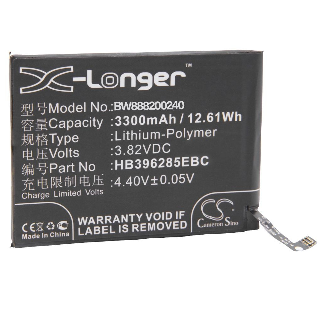 VHBW Mobiltelefon akku Huawei HB396285EBC, HB396285ECW - 3300 mAh 3,82 V Li-polimer - Okostelefon akku