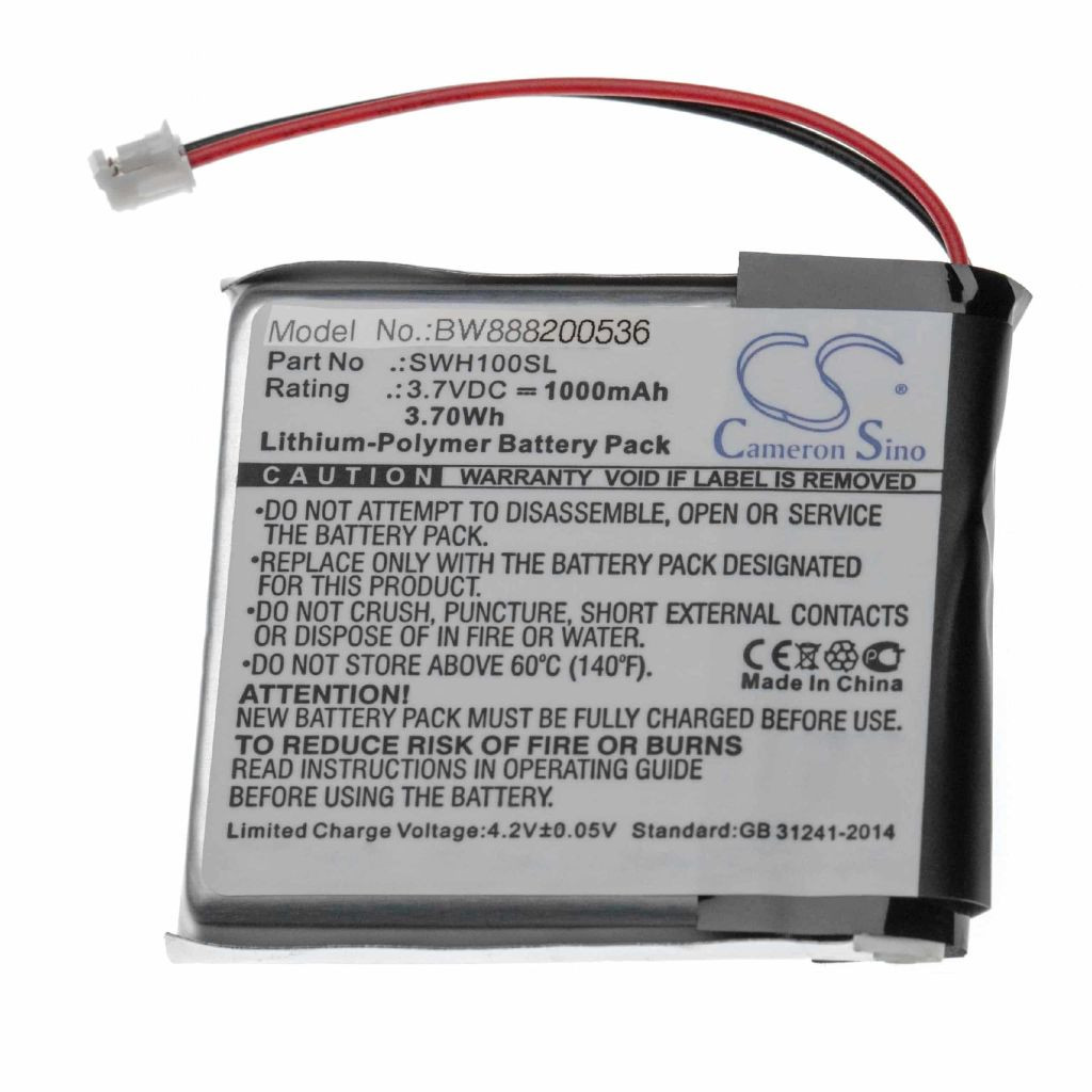 VHBW Vezeték nélküli fejhallgató akku Sony SM-03, LIS1662HNPC, 1588-0911 telefonokhoz - 1000 mAh 3,7 V Li-polimer