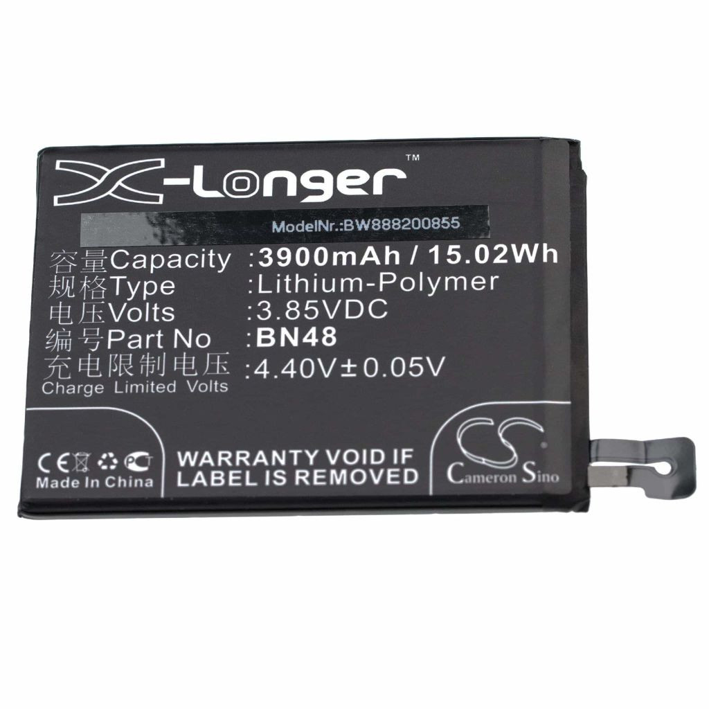 VHBW Mobiltelefon akkumulátor Xiaomi BN48-hoz - 3900 mAh 3,85 V Li-polimer VHBW Mobiltelefon akkumulátor Xiaomi BN48-hoz - 3900 mAh 3,85 V Li-polimer