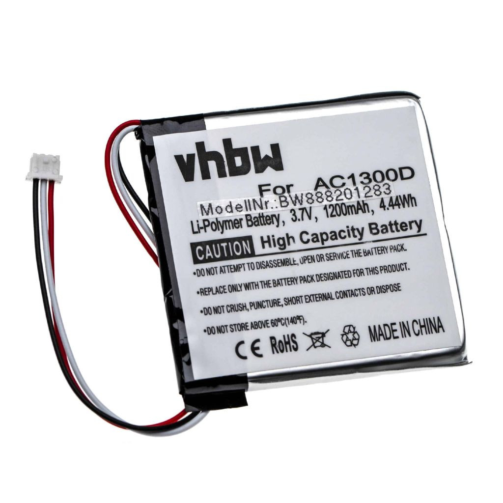 VHBW Babafigyelő akku Angelcare AC1300 szülői egységhez, AC1300-D szülői egységhez, AC1320 szülői egységhez - 1200 mAh 3,7