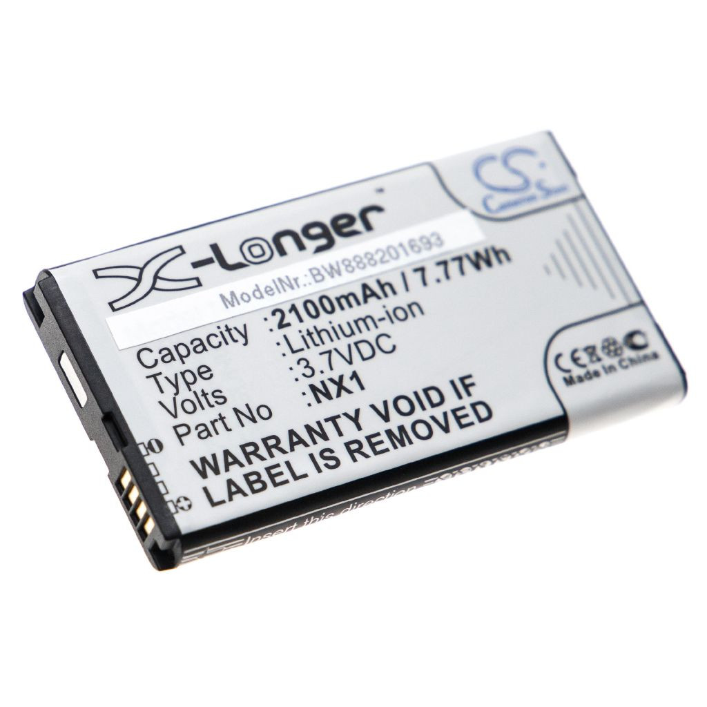 VHBW Mobiltelefon akkumulátor BlackBerry ACC-53785-201, BAT-52961-003 - 2100 mAh 3,7 V Li-Ion - Okostelefon akkumulátor