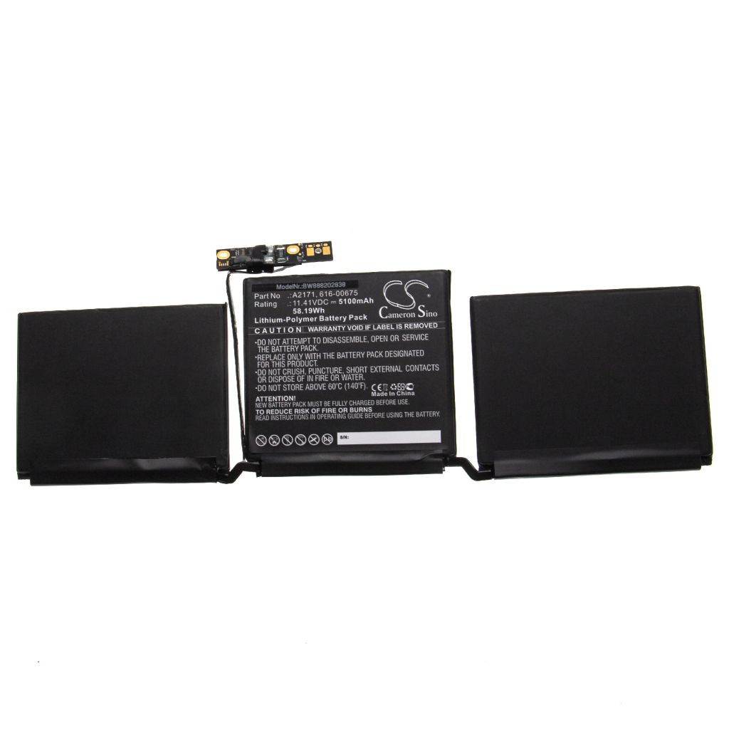 VHBW Notebook akkumulátor Apple 616-00675, A2171 - 5100 mAh 11,41 V Li-polymer