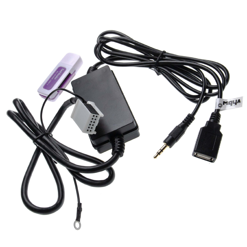 VHBW AUX Audio Adapter Kábel BNS 5.0 Audi autórádióhoz stb. - 9,5 cm
