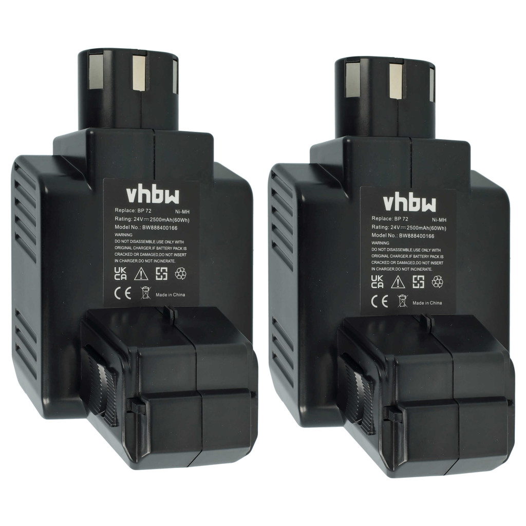 VHBW Elektromos szerszám akkumulátor Hilti BP72, BP60, 331530, BP40 - 2500 mAh 24 V NiMH