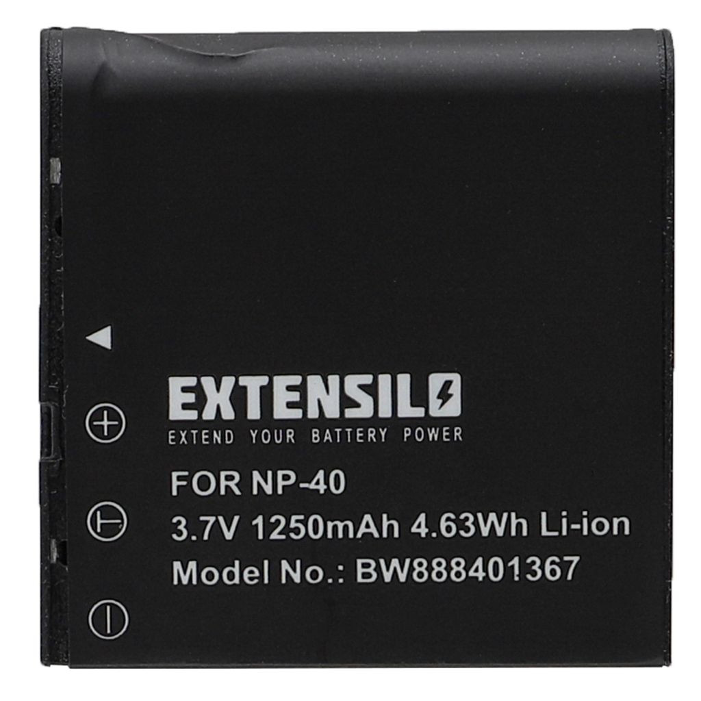 VHBW Akkumulátor BenQ NP-40DBA, NP-40, NP-40DCA készülékekhez - 1250 mAh, 3,7 V, Li-Ion