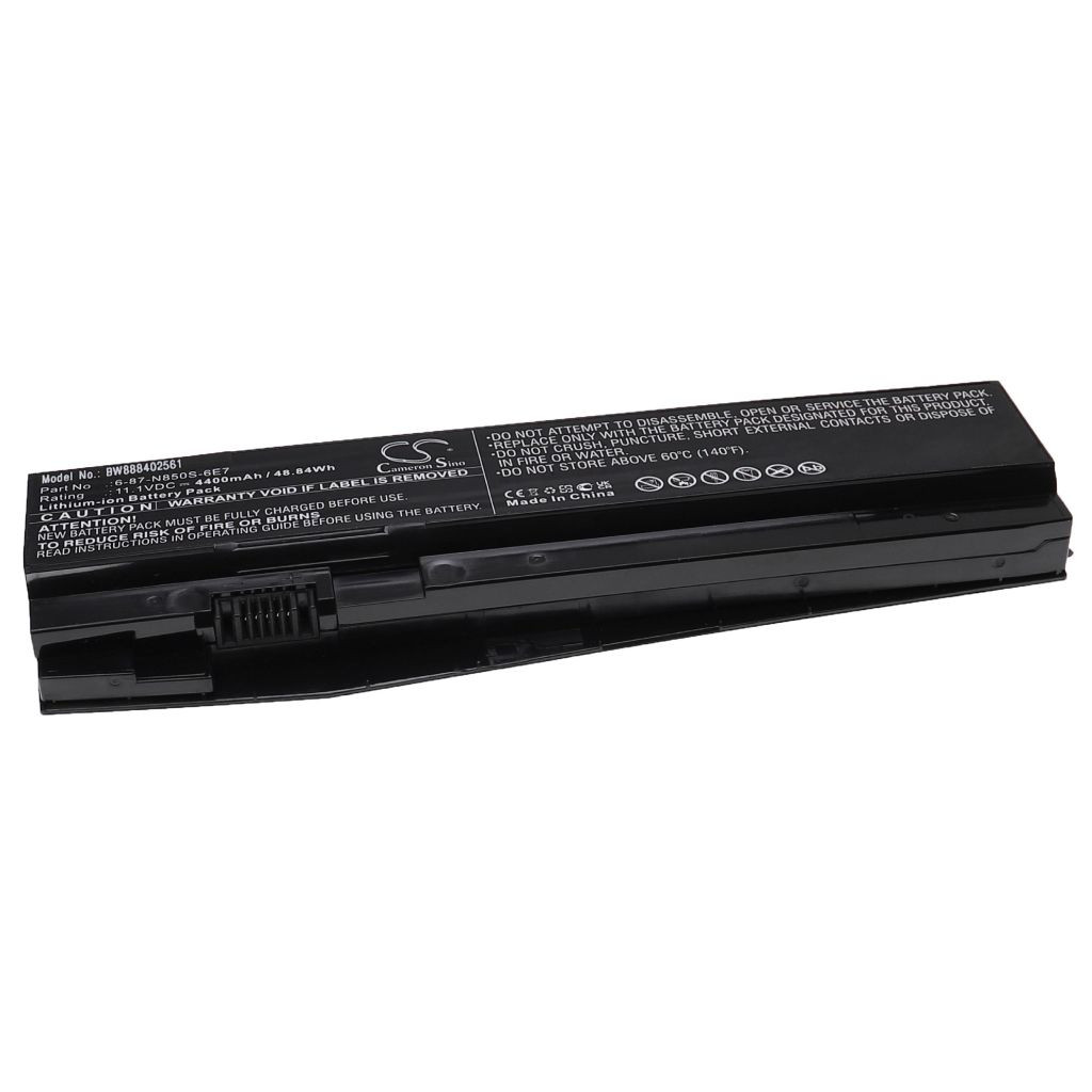 VHBW Notebook akkumulátor Clevo 6-87-N850S-6E7, 6-87-N850S-6U7 - 4400 mAh 11,1 V Li-Ion
