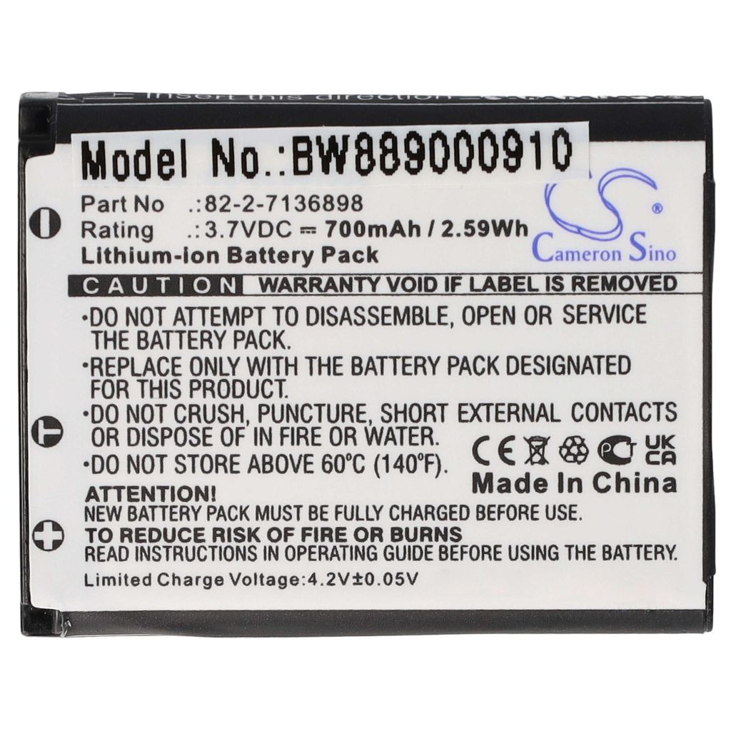 VHBW Vezeték nélküli fejhallgató akku a SteelSeries 82-2-7136898-hoz - 700 mAh 3,7 V Li-Ion