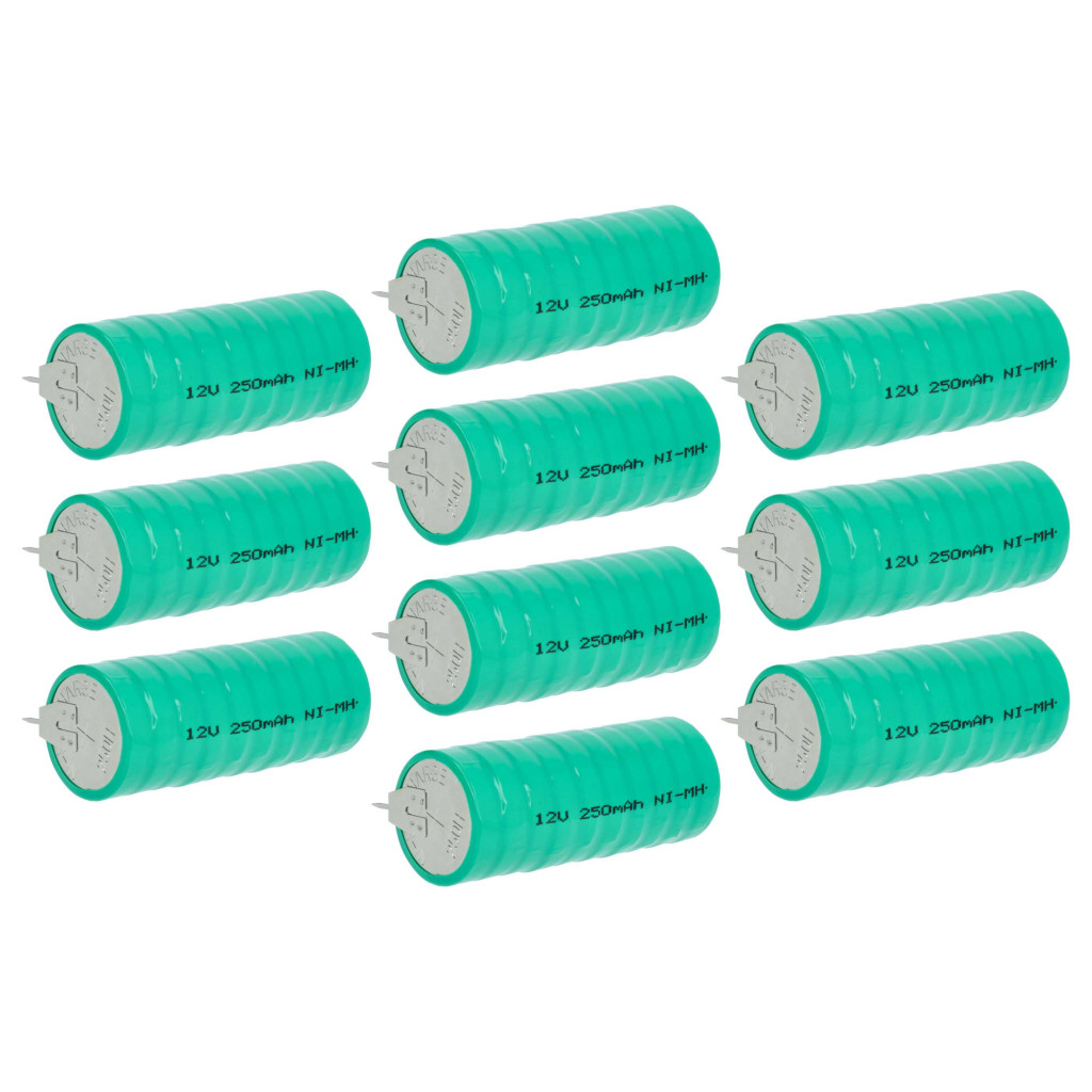 VHBW Gombelem Akkumulátor V250H - 250 mAh 12 V NiMH