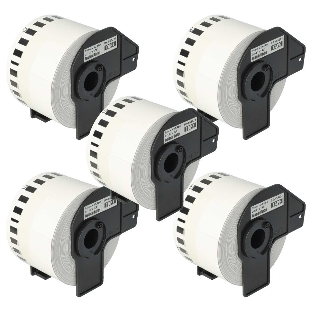 VHBW Címke Tekercs DK-N55224 - 54 mm x 30,48 m + Tartó