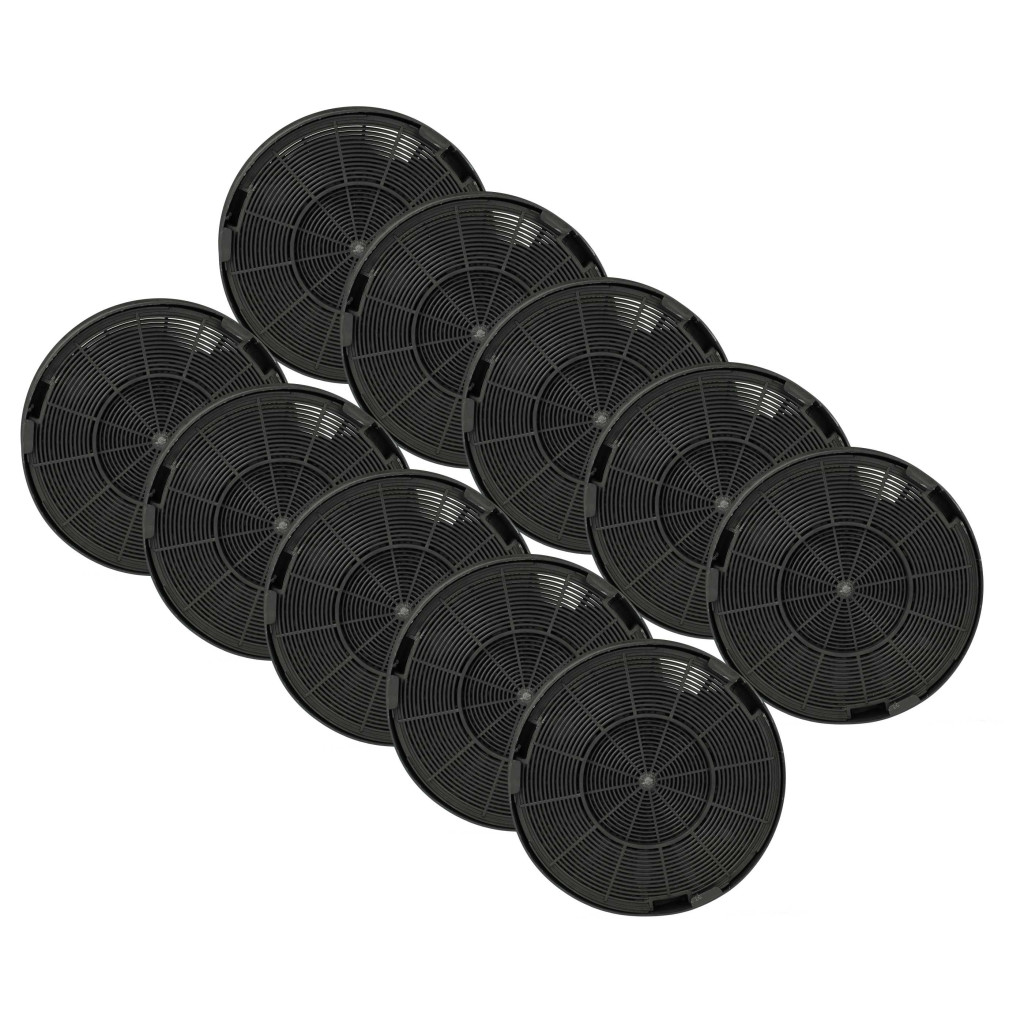 10x Activated Carbon Filter as Replacement for AEG EHFC62, EFF62 for Bosch Hob - 19.6 cm