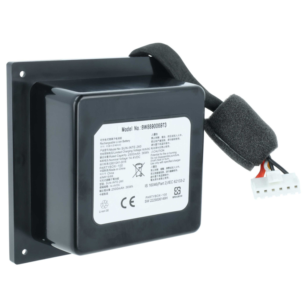 VHBW Hangszóró Akkumulátor SUN-INTE-260, DH14026CHM - 2500 mAh 14,4 V Li-Ion