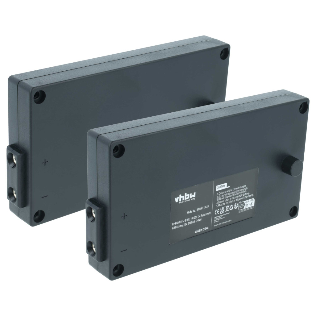 VHBW Távirányító Akkumulátor 738010957, 100-000-134 - 2000 mAh 12 V NiMH