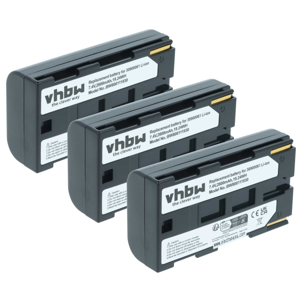 VHBW Kamera Akkumulátor BP-911, BP-914, BP-915, BP-924, BP-927, BP-930, BP-941 - 2600 mAh 7,2 V Li-Ion