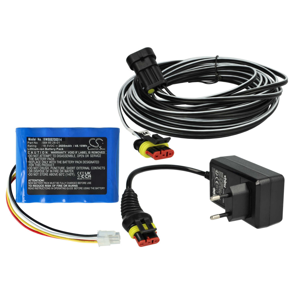 VHBW Töltő és Akkumulátor Készlet Gardena 00057-98.251.01 helyett - 2600 mAh 18,5 V Li-Ion