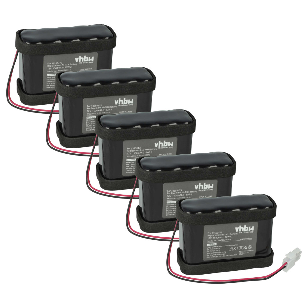 VHBW Tolókapu Akkumulátor Besam 33550475, 550473, 45A020BA00004, 550475 - 1500 mAh 12 V NiMH