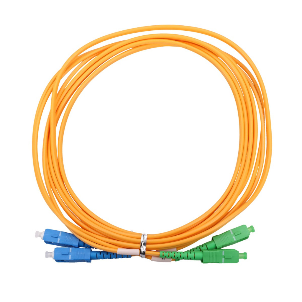 Extralink SC/APC-SC/UPC patch kábel, egy módusú, duplex, G652D, 3 mm, 10 m.