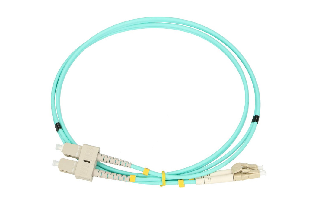 Extralink LC/UPC-SC/UPC patch kábel, multi-mode OM3, duplex, 3 mm, 3 m.