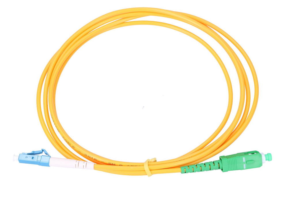 Extralink LC/UPC-SC/APC patch kábel, egymódusú, duplex, G657A1, 3 mm, 1 m.