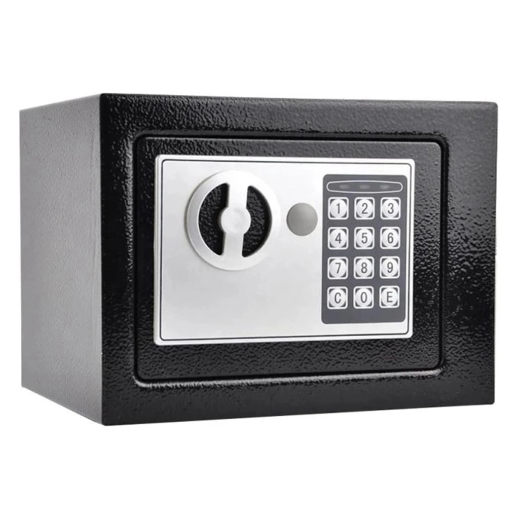 Extralink Home elektronikus zárral ellátott széf, digitális kód, páncélozott doboz, kulcsok, S-406